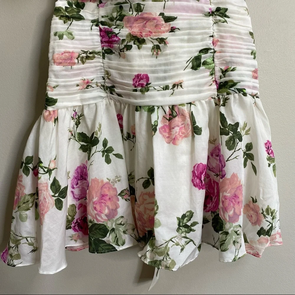 LoveShackFancy Ballet Blush Ambrette Floral Minidress - Picture 9 of 15